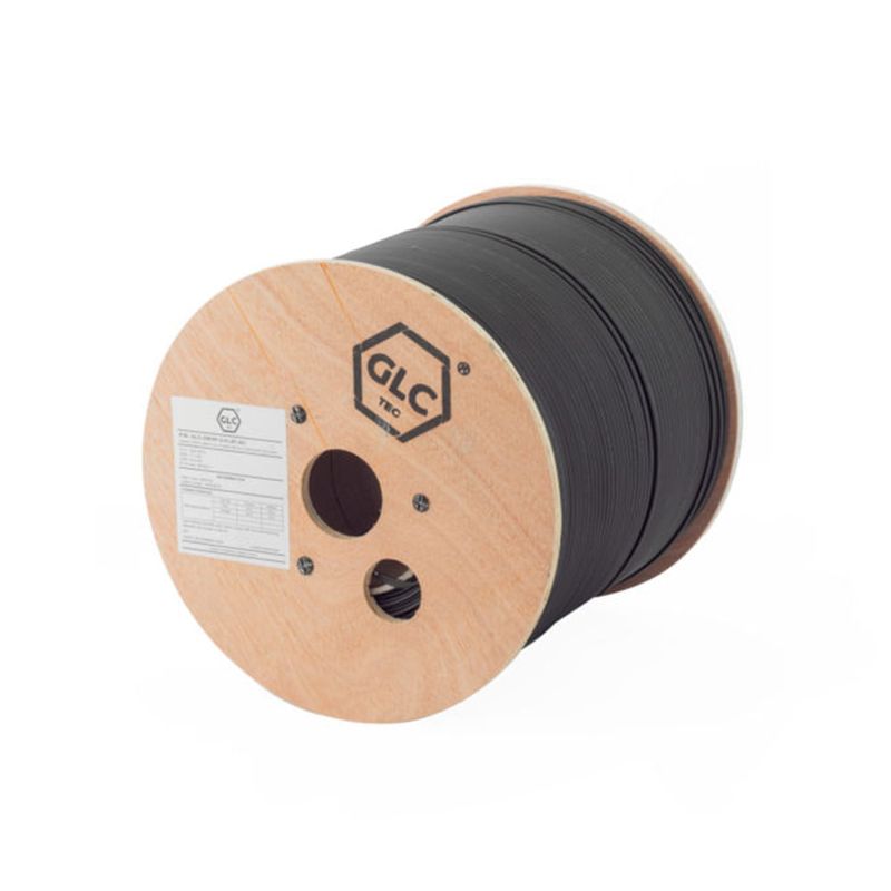 Fibra-tipo-drop-plana-con-portante-de-alambre-en-acero-de-dos-hilos-monomodo-GLC-DROP-2-FLAT-AC