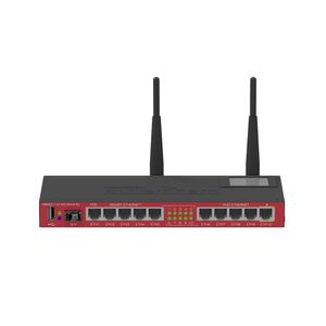Router MikroTik RB2011UiAS-2HnD-IN con 5 puertos Gigabit, 5 puertos fast ethernet, 1 puerto SFP e inalámbrica WiFi4 en 2.4GHz