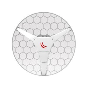 Cliente inalambrico para radioenlaces MikroTik en banda 5GHz RBLHG-5HPnD con  antena de 24.5dBi y una interfaz fast ethernet