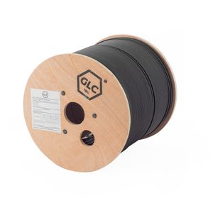 Fibra optica tipo drop plana con mensajero de kevlar dielectrico de dos hilos monomodo