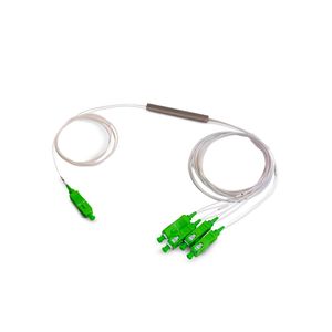 Splitter PLC monomodo 1X4 con conectores SC/APC