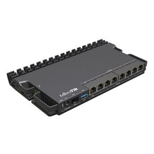 Router MikroTik RB5009UPr+S+IN con 8 puertos gigabit PoE+ y 1 puerto SFP+