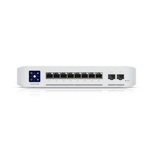 Switch Ubiquiti UniFi USW-Enterprise-8-PoE Capa 3 de 8 puertos PoE+ y 2 puertos SFP+