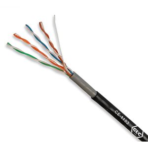 Rollo de cable UTP CAT 5E AWG24 en 305Mts para uso de exterior e interior 45% cobre