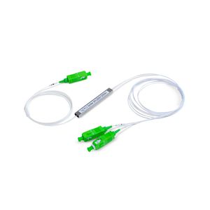 Splitter PLC monomodo 1X2 con conectores SC/APC