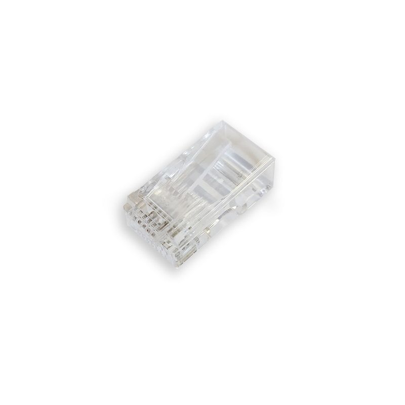 Conector RJ-45 MACHO CAT.6 UTP CON GUIA EXTERNA. Cantidad minima. Bolsa 100  unidades - Conectores Macho - CTI Electrónica