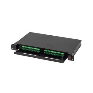 Bandeja de fibra óptica GLC con adaptador y pigtail SC/APC X 24 puertos