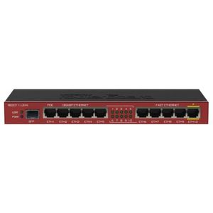 Router MikroTik RB2011iLS-IN con 5 puertos fast ethernet, 5 puertos Gigabit, 1 puerto SFP, modelo para escritorio