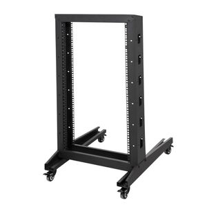 Rack abierto de 20U para disponsitivos de 19" con ruedas marca GLCTec GLC-RACKAB-20U