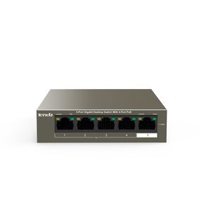 Switch de escritorio Gigabit de 5 puertos TEG1105P-4-63W con PoE de 4 puertos