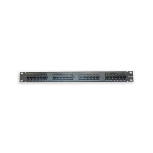 Patch pannel de red con 24 puertos CAT 5E Gigabit para rack de 19 pulgadas 1U