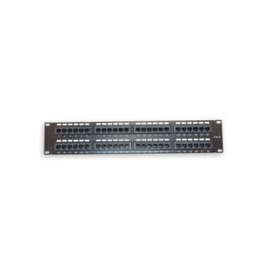 Patch pannel de red con 48 puertos CAT 6 Gigabit para rack de 19 pulgadas 2U