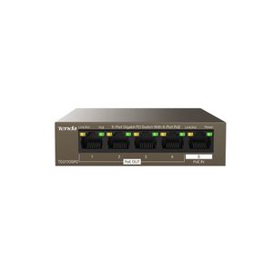 Switch Gigabit no Administrable de 5 puertos con 4 puertos PoE, no incluye adaptador de corriente