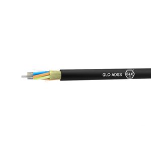 Fibra óptica ADSS SPAN 100 con 12 hilos monomodo en marca GLC