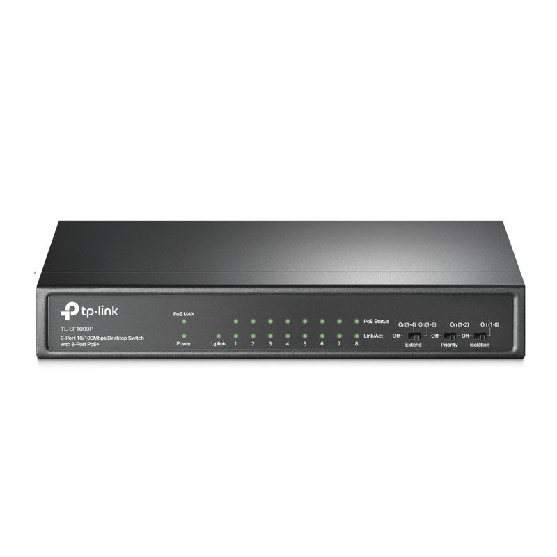 TL-SF1009P Switch de escritorio de 9 puertos a 10 / 100Mbps con 8 puertos  PoE+