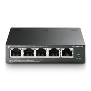 TL-SG1005P Switch no administrable de 5 puertos Gigabit, con 4 puertos PoE+