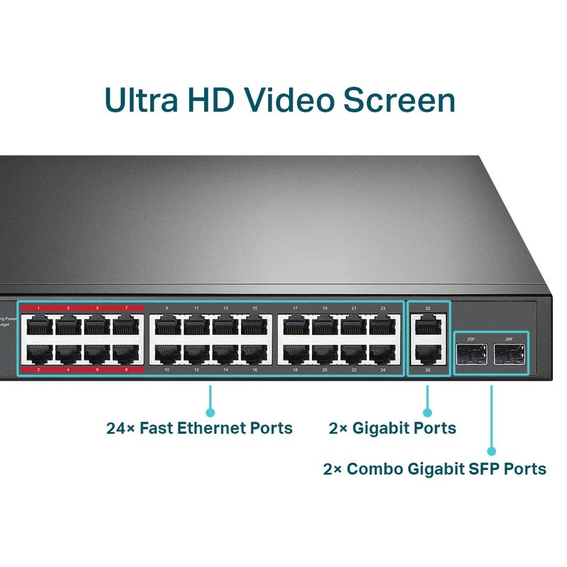 Switch Gigabit Ethernet de 24 puertos 