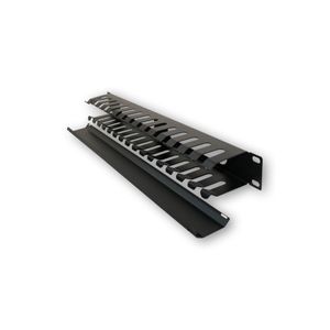 Organizador Horizontal 1U de cable UTP/Fibra para instalación en Rack en marca GLCTec
