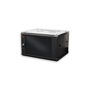 Rack Gabinete de pared con espacio para 6U en puerta con vidrio GLC-MURAL-6U500 marca GLCTec
