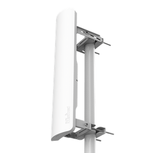 Antena sectorial en banda 5GHz de MikroTik MTAS-5G-19D120, esta antena cuenta con 19dBi, una apertura en azimut de 120° y 2 conectores RP-SMA
