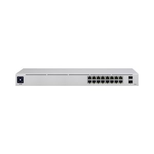 Switch UniFi de Ubiquiti USW-16-POE Capa 2 de 16 puertos gigabit, incluido 8 puertos PoE 802.3af/at