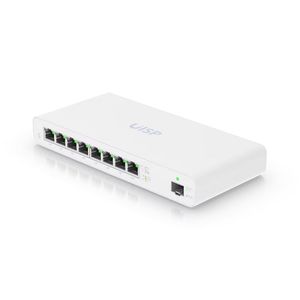 Switch Ubiquiti UISP-S de 8 puertos Gigabit con PoE Pasivo de 27 V y 1 puerto SFP