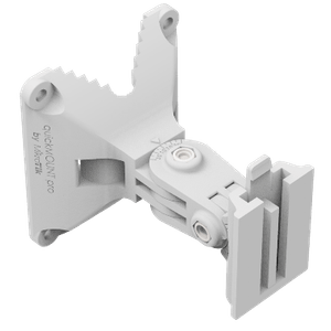 Herraje de montaje para antenas MikroTik QMP, compatible con antenas para radioenlaces compactas que se instalen en tubos de 1 pulgada