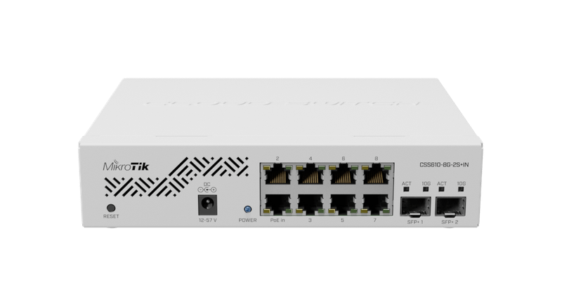 Switch con 8 puertos Gigabit para Rack