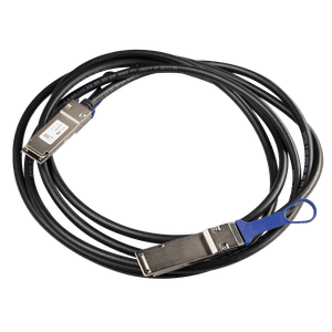Cable de conexión directa MikroTik XQ+DA0003, admite conexiones QSFP+ a QSFP+ / QSFP28 a QSFP28 y velocidades 40G/100G, largo de 3 metros