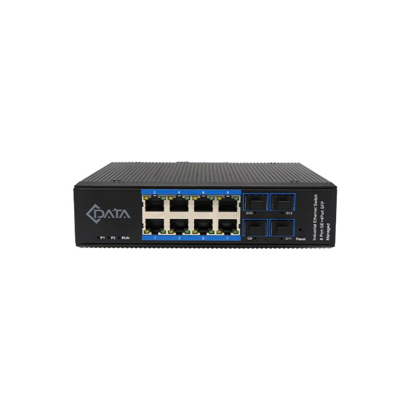 Switch Industrial C-DATA CI4084GS con 8 puertos ethernet gigabit y