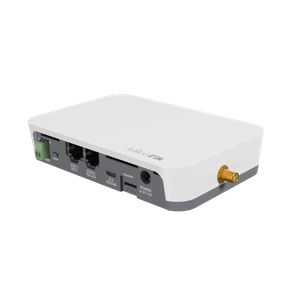 Gateway con tecnologia LoRa de MikroTik KNOT LR9, con 2 puertos fast ethernet, WIFI4 MIMO 2X2, ranura Nano SIM, MiniPCIe, puerto RS485, ranura USB