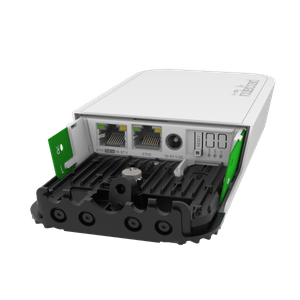 Modem LTE6 con Wi-Fi dual band de MikroTik wAP ac LTE6 kit, con 2 puertos ethernet gigabit para uso en interiores