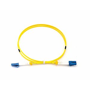 Patchcord de fibra monomodo duplex con conectores LC/UPC a LC/UPC con longitud de 1 metro GLCTec FO-3068