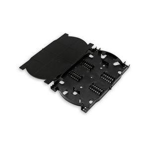 Cassete porta fusión de para 24 empalmes de fibra en color negro, marca GLCTec FO-2365