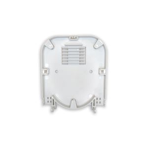 Bandeja porta fusiones para cierre de empalmes compacta, capacidad de 12 empalmes color blanco marca GLCTec FO-2557