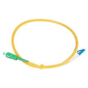 Patchcord de fibra monomodo simplex con conectores SC/APC a LC/UPC con longitud de 2 metros GLCTec FO-2537
