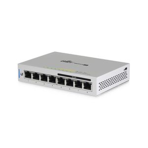 Switch UniFi de Ubiquiti US-8-60W Capa 2 de 8 puertos Gigabit (4 puertos PoE 802.3AF)