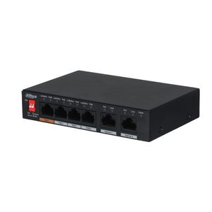 Switch Dahua no administrable DH-PFS3006-4ET-60 de 6 puertos fast ethernet con 4 puertos PoE