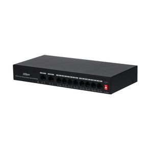 Switch Dahua no administrable DH-PFS3010-8ET-65 de 10 puertos fast ethernet, con 8 puertos PoE