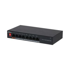 Switch Dahua no administrable DH-PFS3008-8GT-60 de 8 puertos gigabit, con 4 puertos PoE