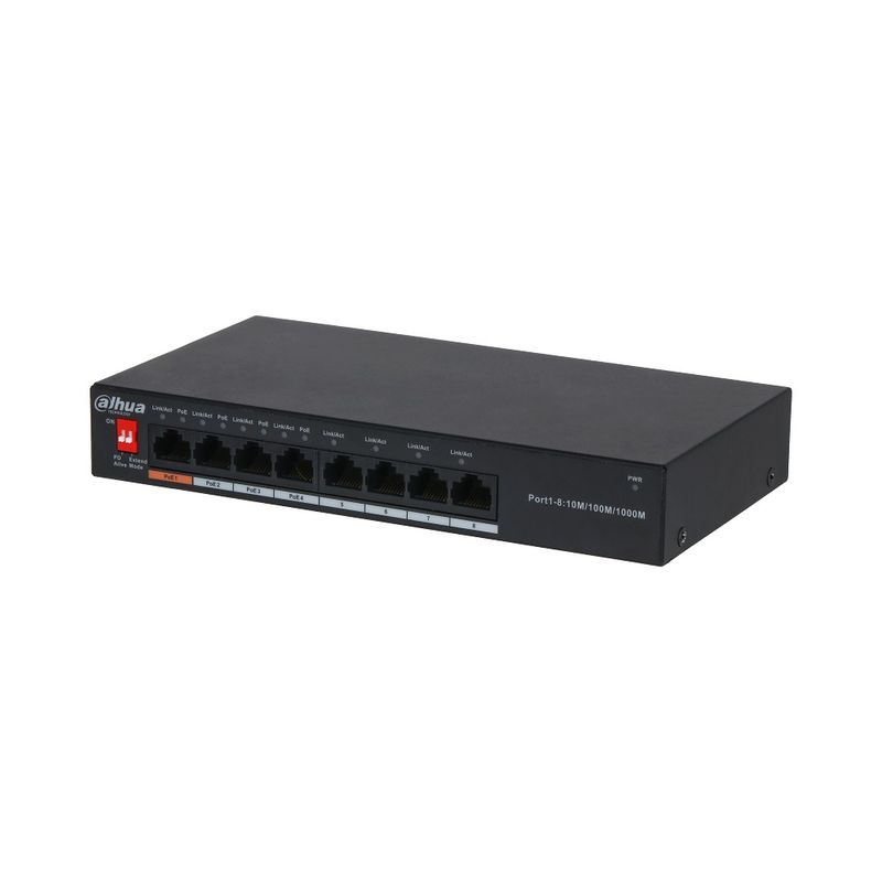 Switch Gigabit no Administrable de 5 puertos con 4 puertos PoE, no