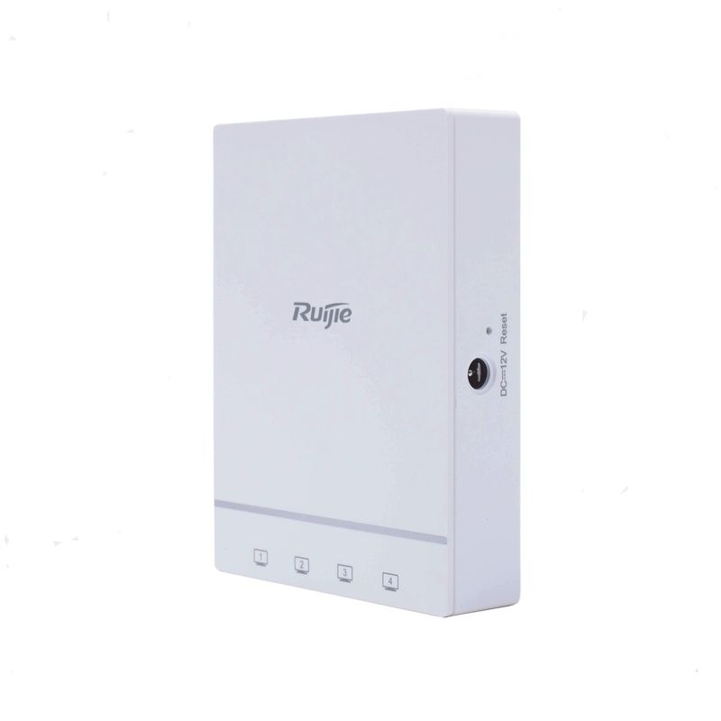 Punto de acceso WiFi 5 de pared con Switch 4 puertos Reyee RG-RAP1200P