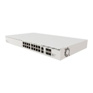 Switch capa 3 de MikroTik CRS320-8P-8B-4S+RM con 8 puertos PoE+, 8 puertos PoE++ y 4 ranuras SFP+