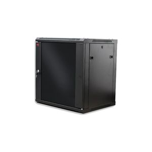 Rack Gabinete de pared con espacio para 12U en puerta con vidrio GLC-MURAL-12U500 marca GLCTec