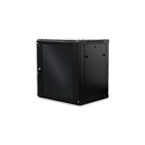 Rack Gabinete de pared con espacio para 9U en puerta con vidrio GLC-MURAL-9U500 marca GLCTec
