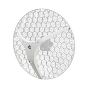 Antena MikroTik LHG-5axD-XL en banda 5GHz con 27 dBi de ganancia, MIMO 2X2, chip 802.11ax